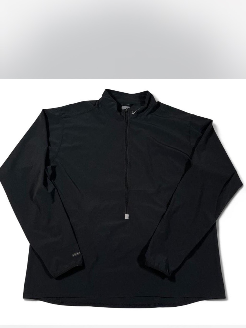 Vtg Nike Jacket Men's XL Black Highneck Pullover Running Athletic Lightweight
